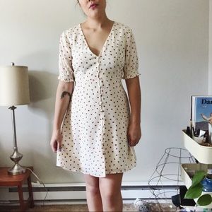 Button-Front Dress in Fresh Strawberries